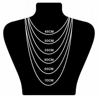 Silberhalskette mit hängenden Herzen